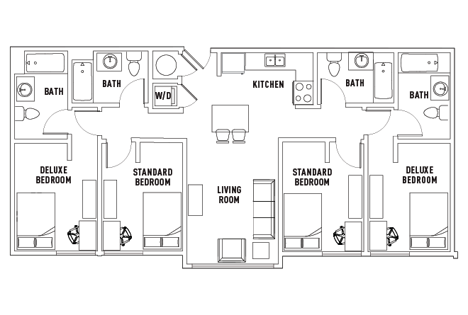 4 Bed - 4 Bath A Deluxe Bedroom