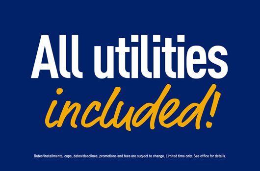 All utilities included! 