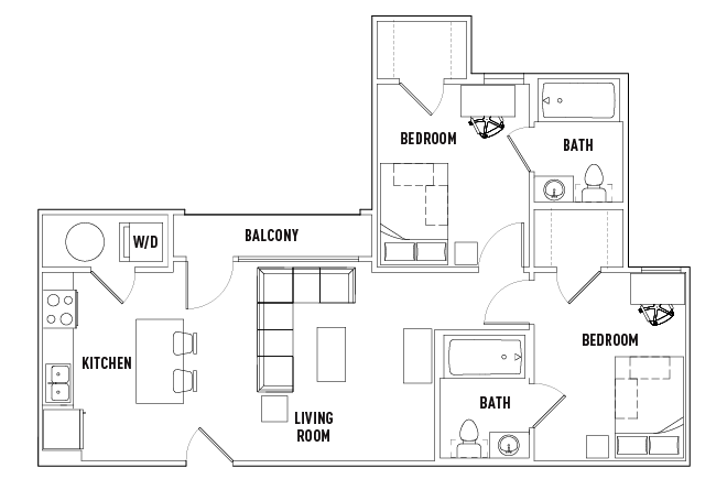 2 Bed - 2 Bath