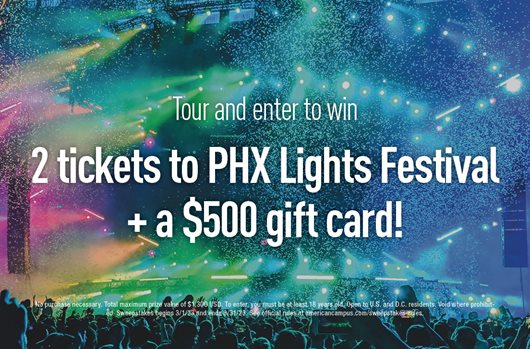 Tour and enter to win 2 tickets to PHX Lights Festival + a $500 gift card! 