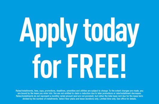 Apply today for Free!