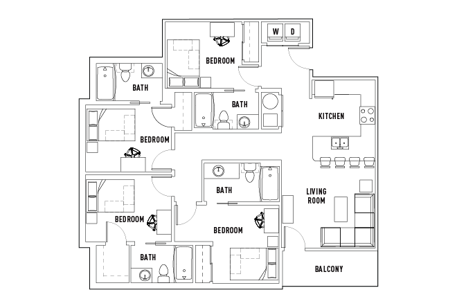 4 Bed - 4 Bath B