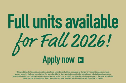 Full Units Available for Fall 2026!