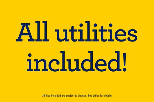 All utilities included!