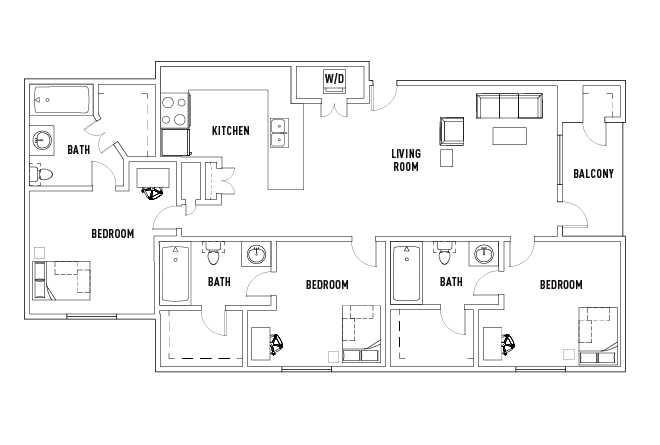 3 Bed - 3 Bath
