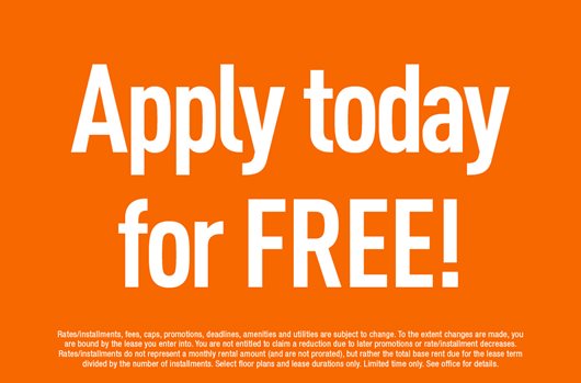 Apply today for Free!