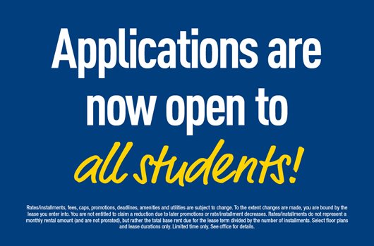 Applications are now open to all students! 