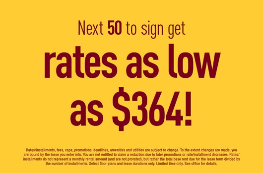 The next 50 to sign get rates as low as $364!