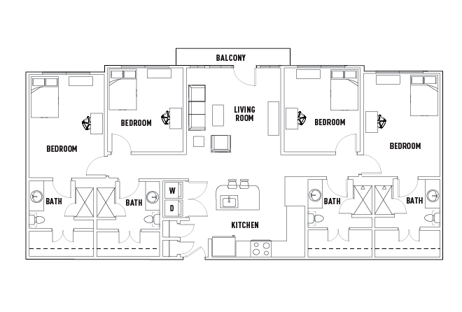 Vintage: 4 Bed - 4 Bath A - Private Bath