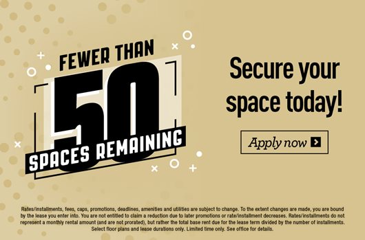 Fewer than 50 spaces remaining! Secure your space today! Apply now >