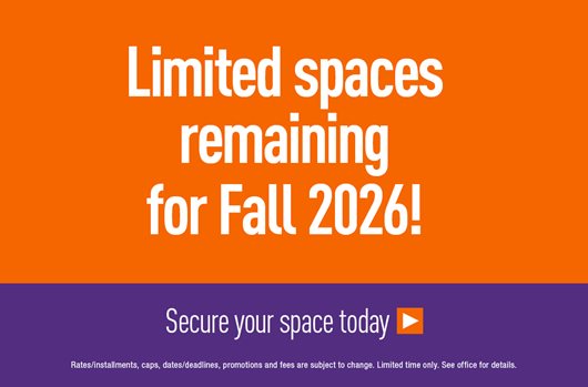 Limited spaces remaining for Fall 2026!
