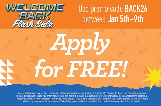Use promo code BACK26 between Jan 5th-9th and apply for FREE