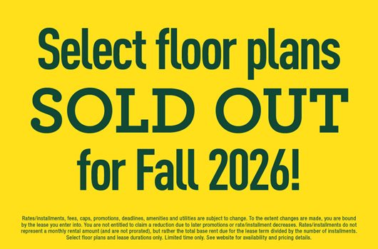 select floor plans sold out