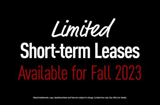 Limited Short Term Leases Available 2023