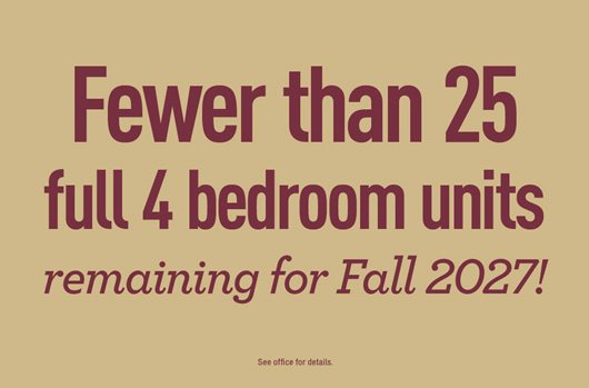 Fewer than 25 Full 4 Bed Units