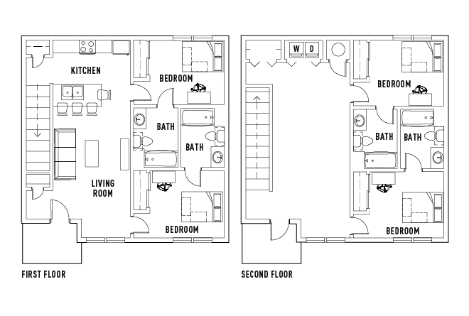 4 Bed - 4 Bath Townhome B