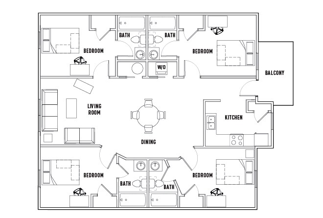 4 Bed - 4 Bath