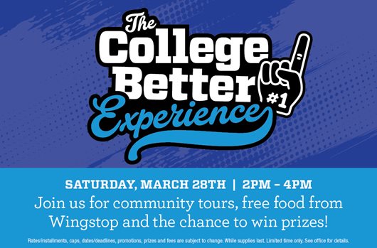 Open House - SATURDAY, MARCH 28TH | 2PM - 4PM. Join us for community tours, free food from Wingstop and the chance to win prizes!
