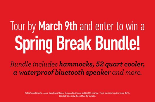 Tour and enter to win a Spring Break Bundle!