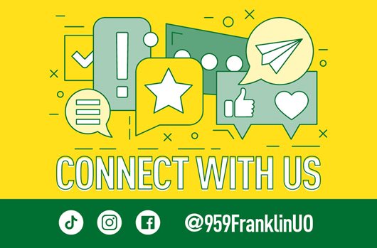 Connect with us @959FranklinUO