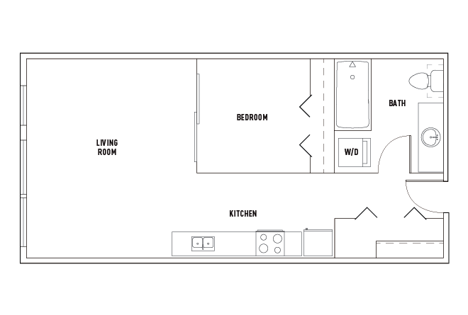 1 Bed - 1 Bath A Furnished