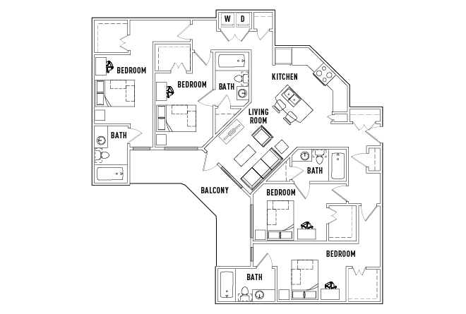 4 Bed - 4 Bath B