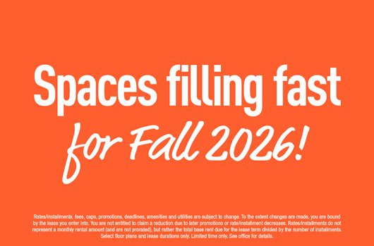 Spaces are filling fast for Fall 2026!