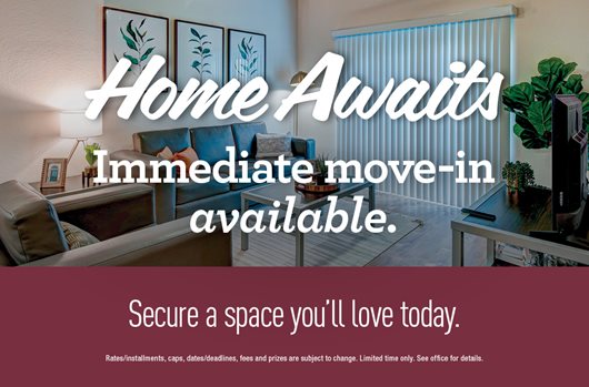 Immediate move-in available.