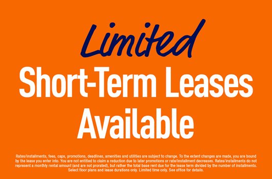 Limited short-term leases available 
