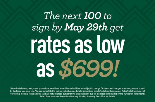 The next 100 to sign by May 29th get rates as low as $699!