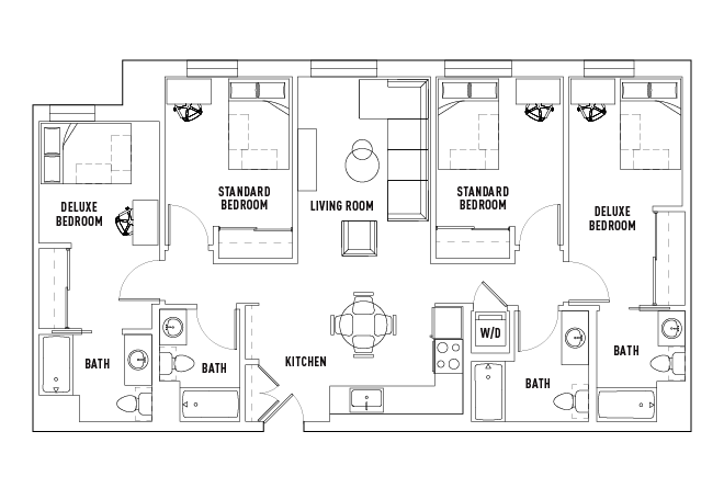 East: 4 Bed - 4 Bath D Standard Bedroom