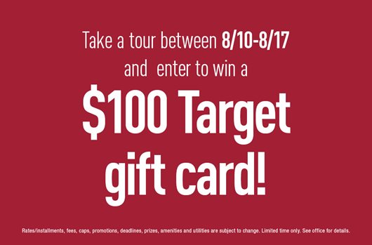 Take a tour between August 10th and 14th and enter to win a $50 gift card!