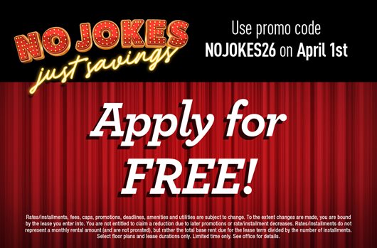 No Jokes Flash Sale Use promo code NOJOKES26 4/1/26 Apply for FREE
