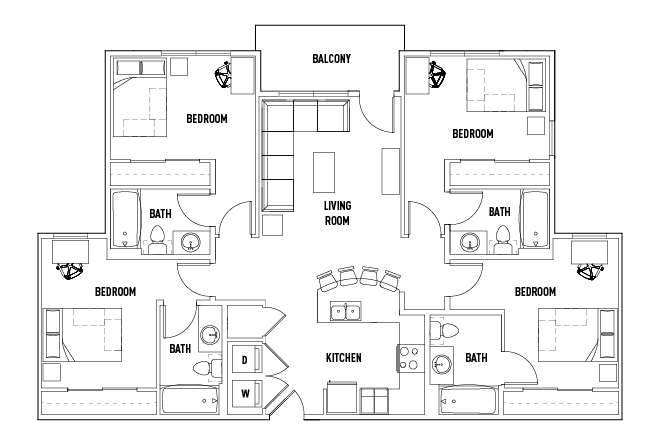 4 Bed - 4 Bath D