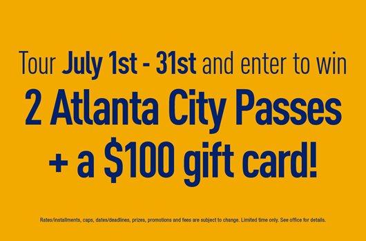 Tour 7/1-31 and enter to win 2 Atlanta City Passes + a $100 gift card!