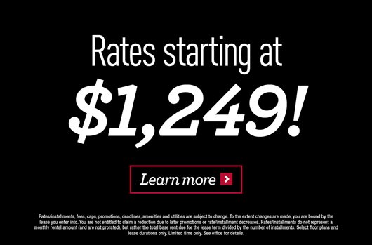 Rates starting at $1,249! Learn more >