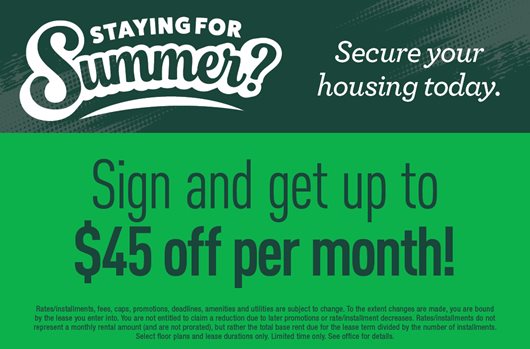 Summer Backfill Get up to $45 off per month