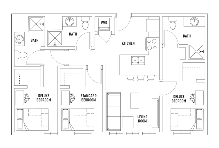 3 Bedroom 3 Bathroom A Floor Plans The Jack