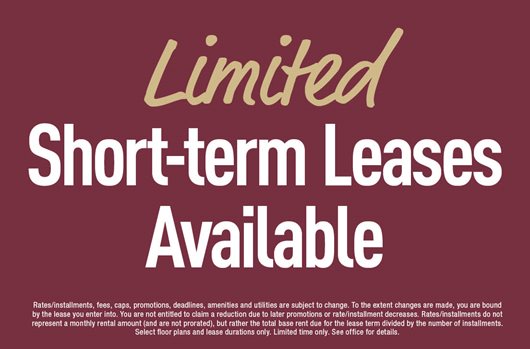Limited short-term leases available!