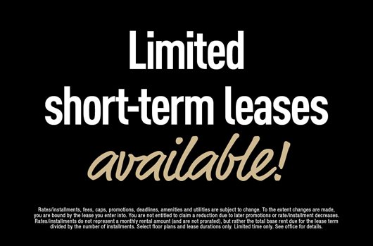 Limited short-term leases available!