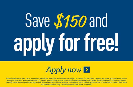 Save $150 and apply for FREE!