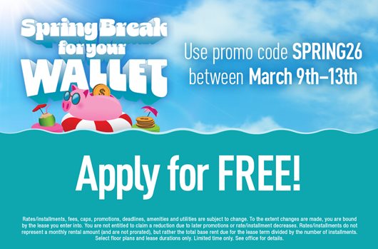 Spring Break Flash Sale | 3/9-13 | Use Promo code SPRING26 and apply for FREE