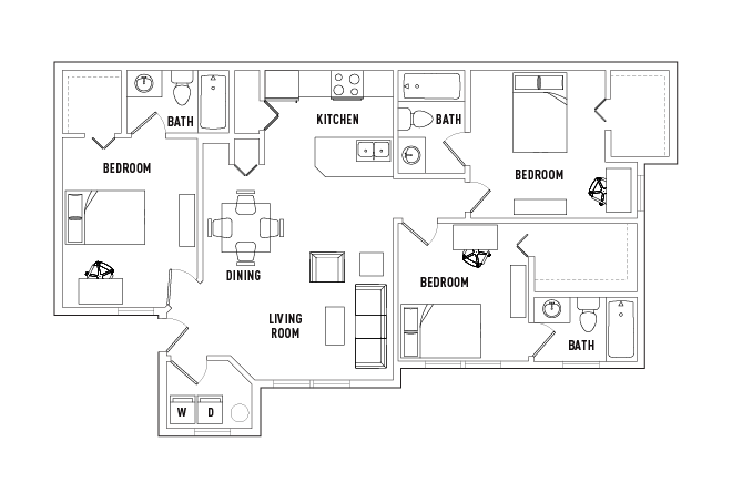 3 Bed - 3 Bath A
