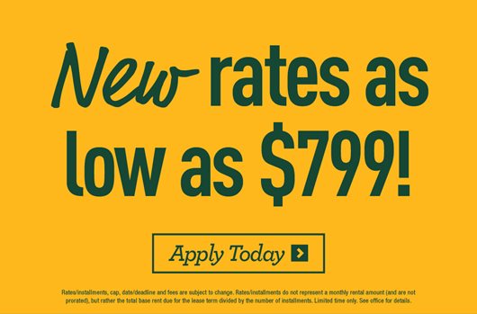 NEW rates as low as $799!