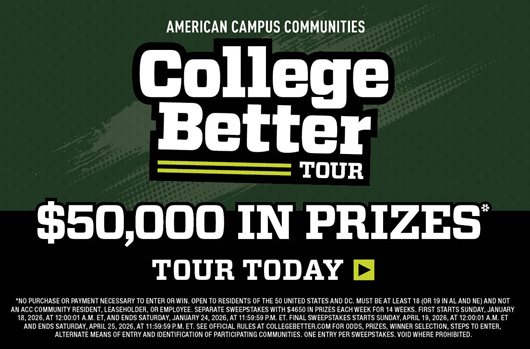 College Better Tour '26. $50,000 in prizes. Learn more!