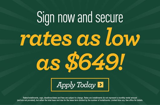 Rates as low as $649!