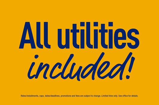 All utilities included! 
