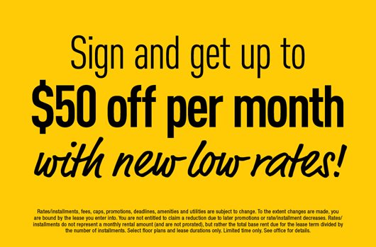 Sign and get up to $50 off per month 