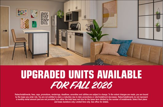 Upgraded units available for Fall 2026!