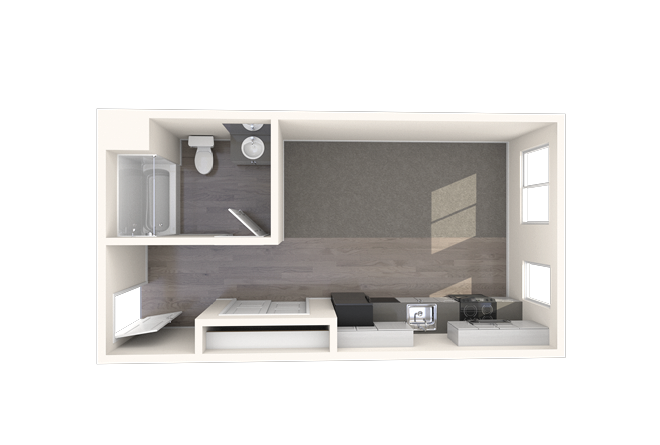 Studio Private Bedroom